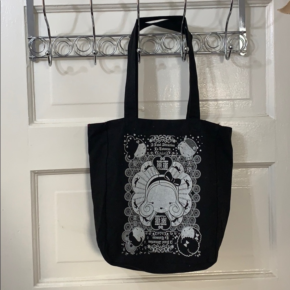 08’ Harajuku Lovers black tote bag Gwen stefani